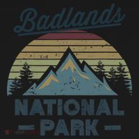 BADLANDS NATIONAL PARK SD Vintage Sunset Love Hiking Camping T-Shirt thumb 7