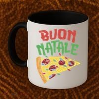 Buon Natale Pizza Funny Italian Christmas Lights Gift Cute Gift Coffee Mug thumb 2