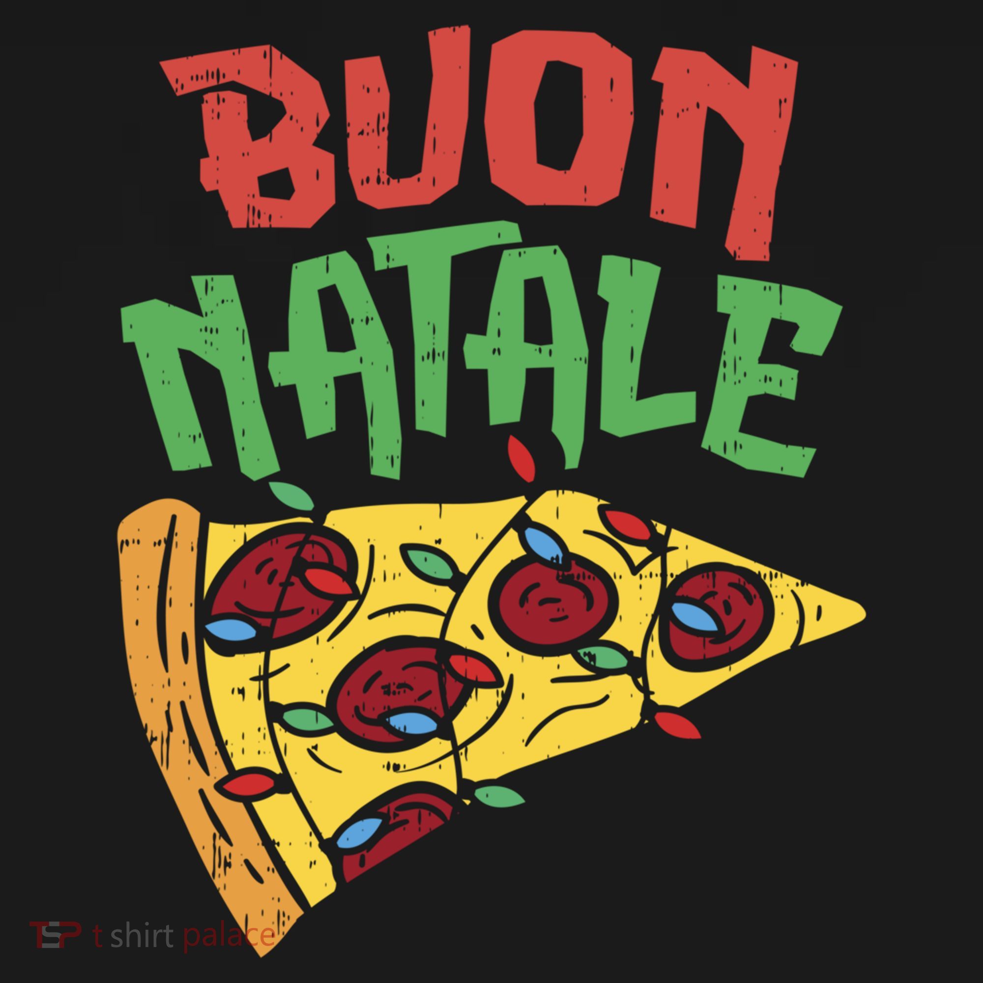 Buon Natale Pizza Funny Italian Christmas Lights Gift Cute Gift Women's Hoodie