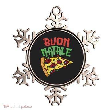 Buon Natale Pizza Funny Italian Christmas Lights Gift Cute Gift Ornament