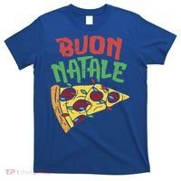 Buon Natale Pizza Funny Italian Christmas Lights Gift Cute Gift T-Shirt thumb 0