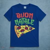Buon Natale Pizza Funny Italian Christmas Lights Gift Cute Gift T-Shirt thumb 5