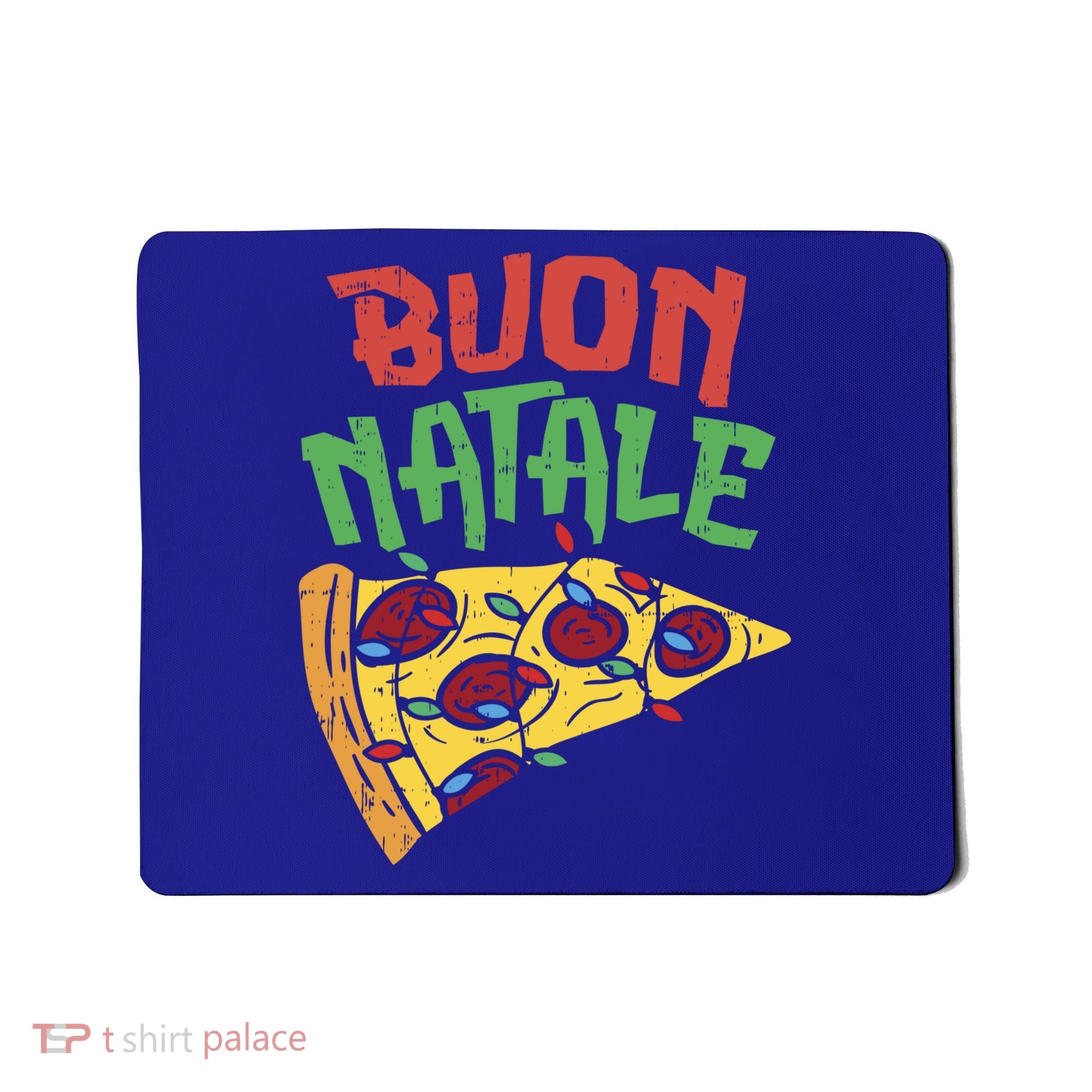 Buon Natale Pizza Funny Italian Christmas Lights Gift Cute Gift Mousepad