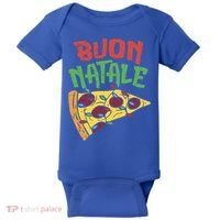 Buon Natale Pizza Funny Italian Christmas Lights Gift Cute Gift Baby Bodysuit thumb 0