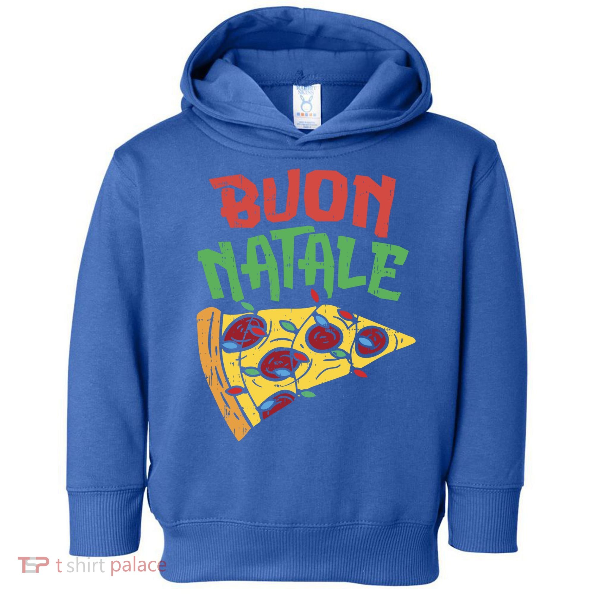 Buon Natale Pizza Funny Italian Christmas Lights Gift Cute Gift Toddler Hoodie