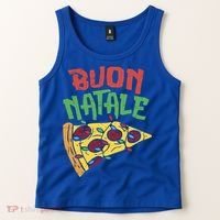 Buon Natale Pizza Funny Italian Christmas Lights Gift Cute Gift Tank Top thumb 2