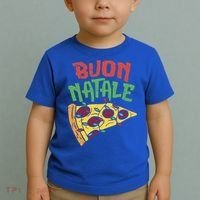 Buon Natale Pizza Funny Italian Christmas Lights Gift Cute Gift Toddler T-Shirt thumb 2