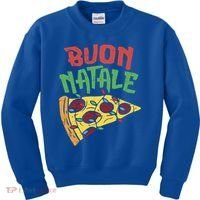 Buon Natale Pizza Funny Italian Christmas Lights Gift Cute Gift Kids Sweatshirt thumb 0