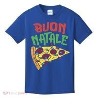 Buon Natale Pizza Funny Italian Christmas Lights Gift Cute Gift Kids T-Shirt thumb 0