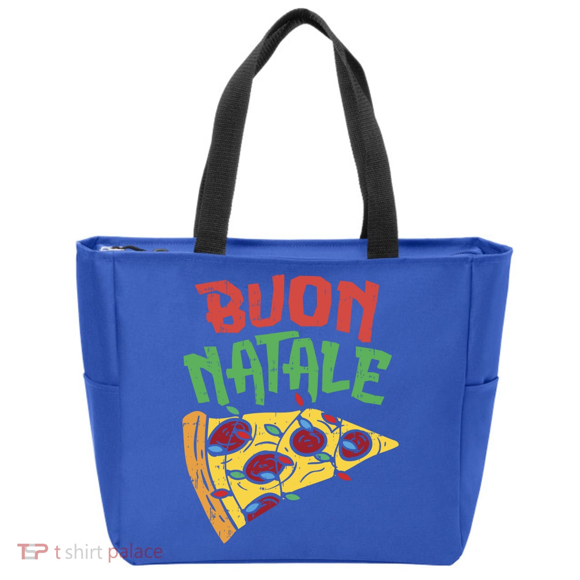 Buon Natale Pizza Funny Italian Christmas Lights Gift Cute Gift Tote Bag