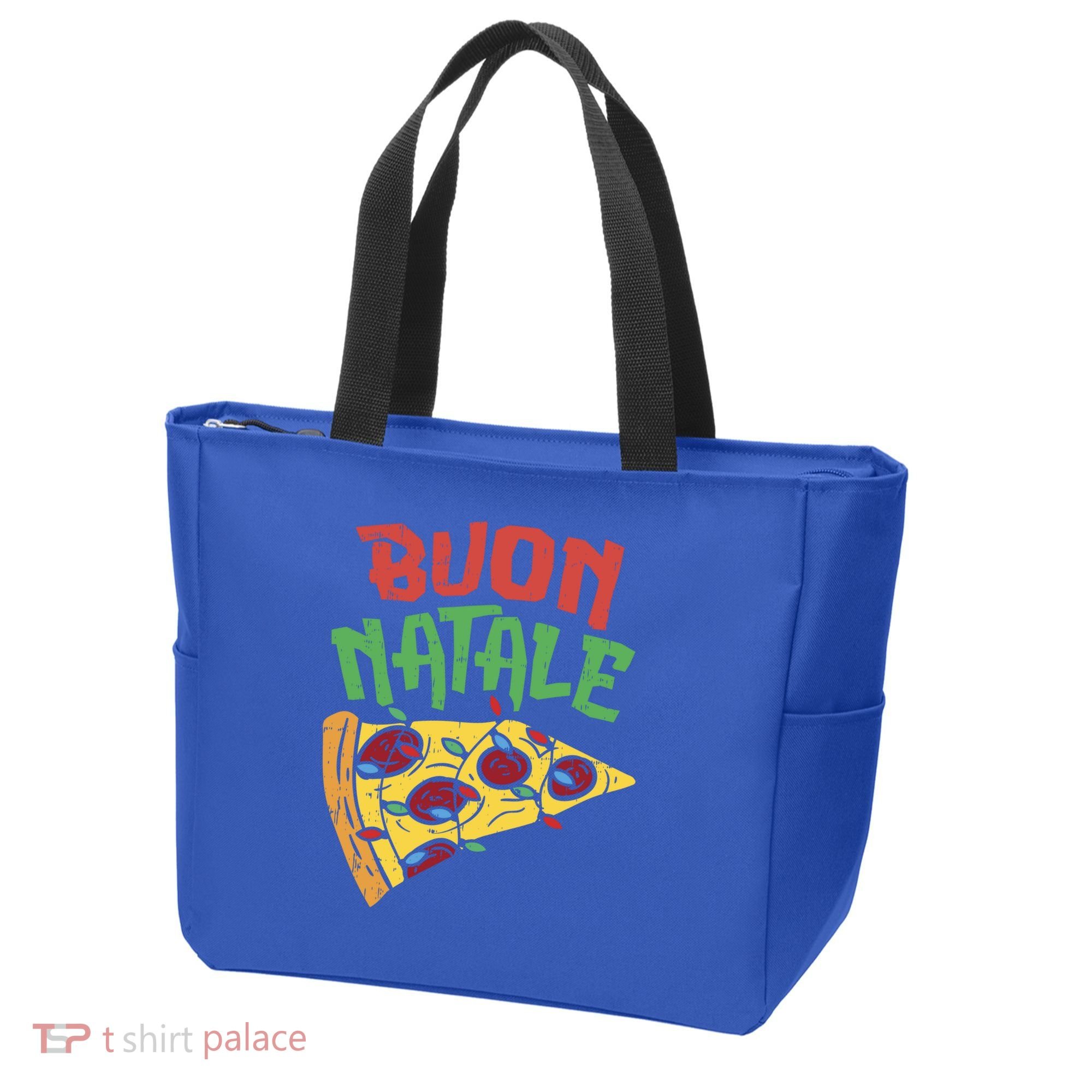 Buon Natale Pizza Funny Italian Christmas Lights Gift Cute Gift Tote Bag