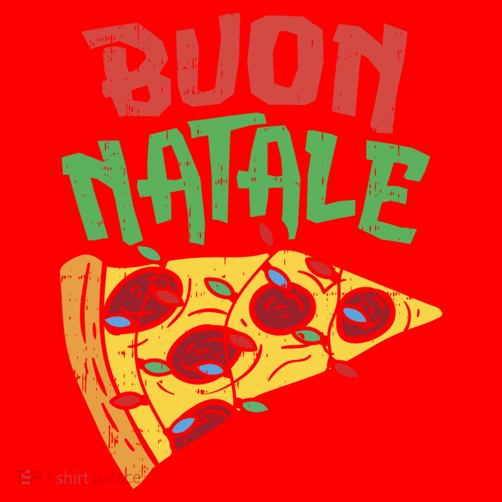 Buon Natale Pizza Funny Italian Christmas Lights Gift Cute Gift Santa Hat