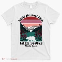 Banff National Park Lake Louise Retro Floral Mountain T-Shirt thumb 0