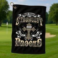 Brooks Name Personalized Brooks Last Name Golf Towel thumb 1