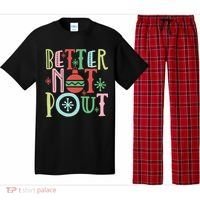 Better Not Pout Christmas Pun Distressed Pajama Set thumb 0