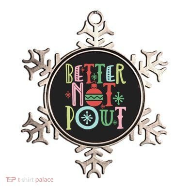 Better Not Pout Christmas Pun Distressed Ornament