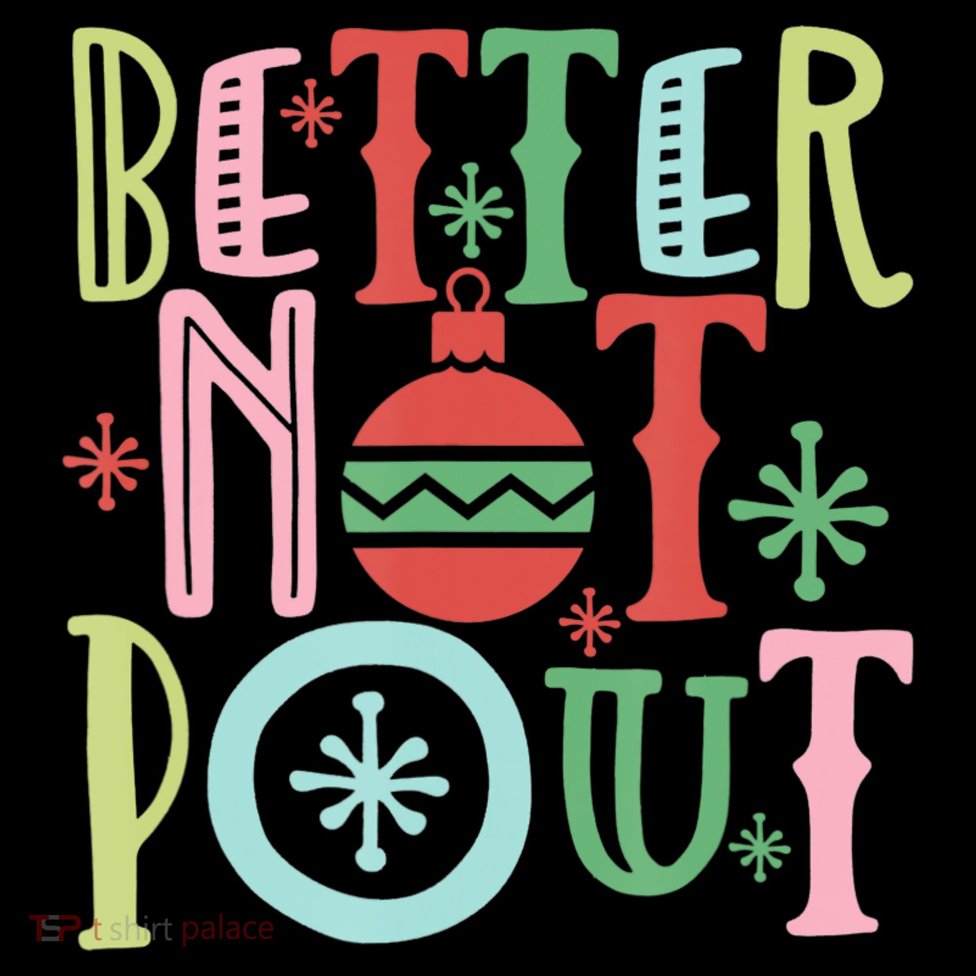 Better Not Pout Christmas Pun Distressed Tank Top