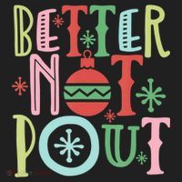 Better Not Pout Christmas Pun Distressed Golf Towel thumb 3