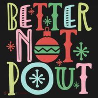 Better Not Pout Christmas Pun Distressed Tote Bag thumb 4