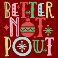 Better Not Pout Christmas Pun Distressed Sweatshirt thumb 2