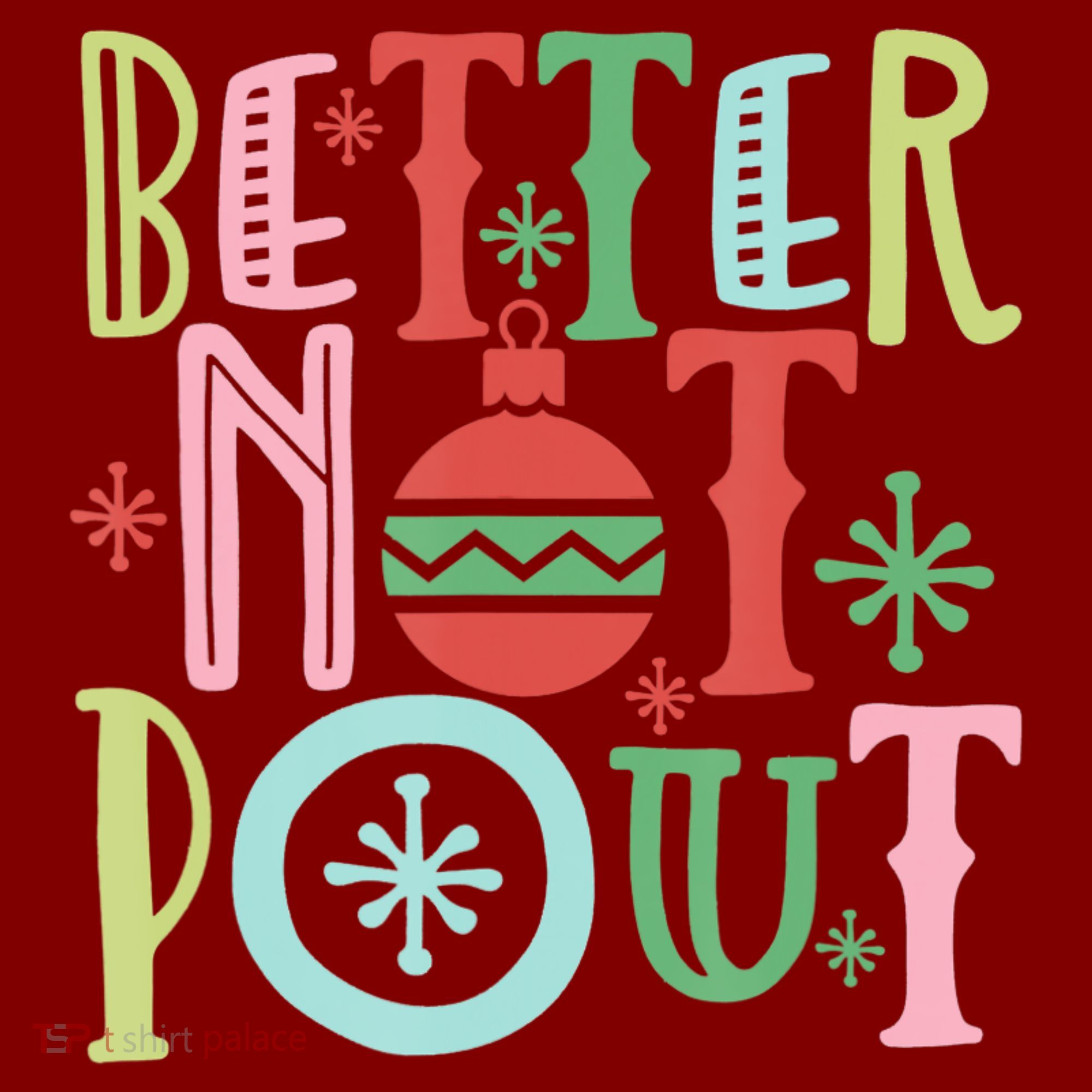 Better Not Pout Christmas Pun Distressed Baby Bodysuit