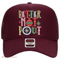 Better Not Pout Christmas Pun Distressed Hat thumb 0