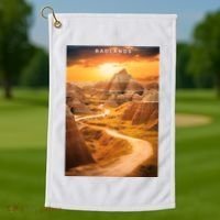 Badlands National Park Photographic Golf Towel thumb 1
