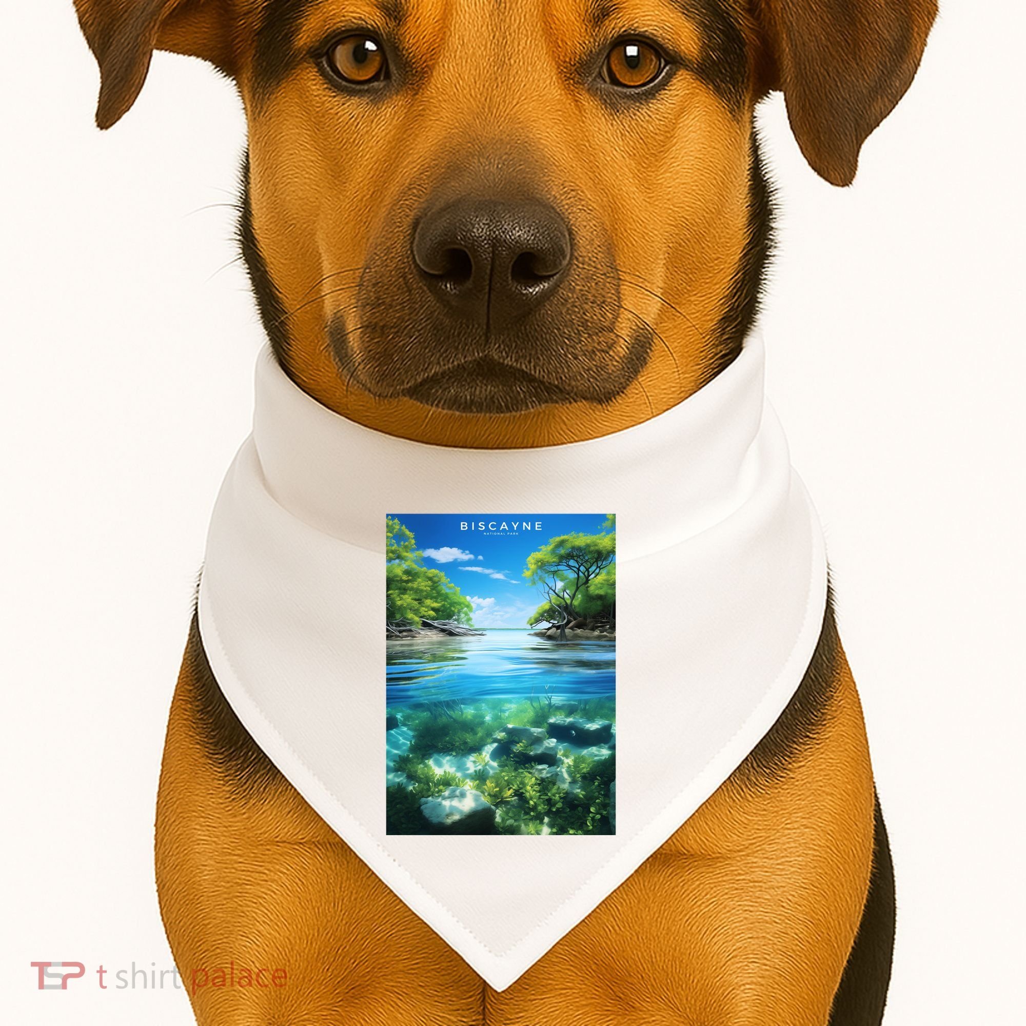 Biscayne National Park Photographic USA-Made Doggie Bandana