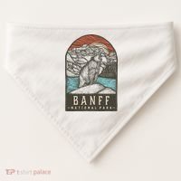 Banff National Park USA-Made Doggie Bandana thumb 0
