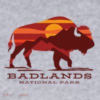 Badlands National Park South Dakota Buffalo Bison Sunset Women's Sweatshirt thumb 2