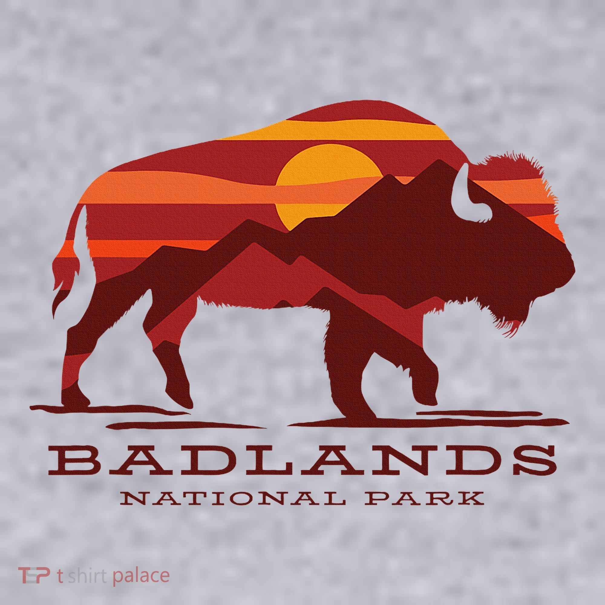 Badlands National Park South Dakota Buffalo Bison Sunset Women's Sweatshirt