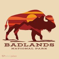 Badlands National Park South Dakota Buffalo Bison Sunset Tote Bag thumb 4