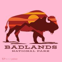 Badlands National Park South Dakota Buffalo Bison Sunset Coaster thumb 2