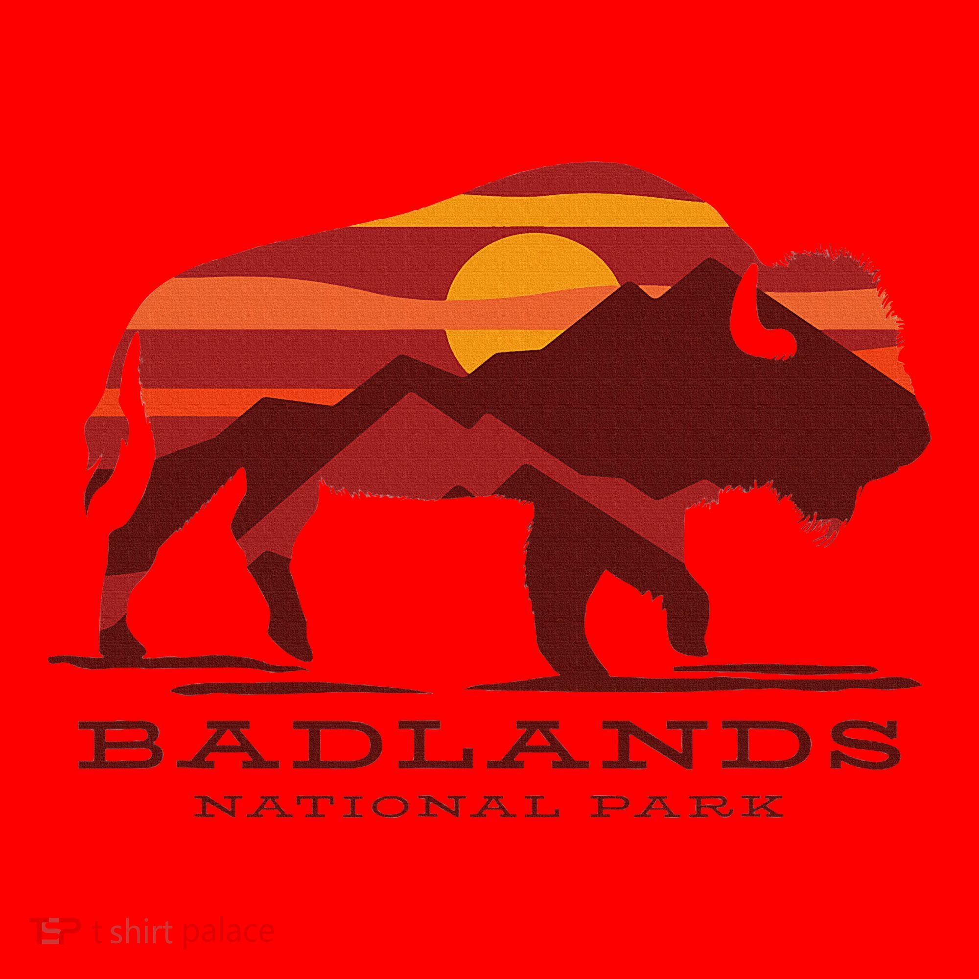Badlands National Park South Dakota Buffalo Bison Sunset Santa Hat