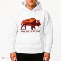 Badlands National Park South Dakota Buffalo Bison Sunset Hoodie thumb 2