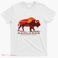 Badlands National Park South Dakota Buffalo Bison Sunset T-Shirt thumb 0