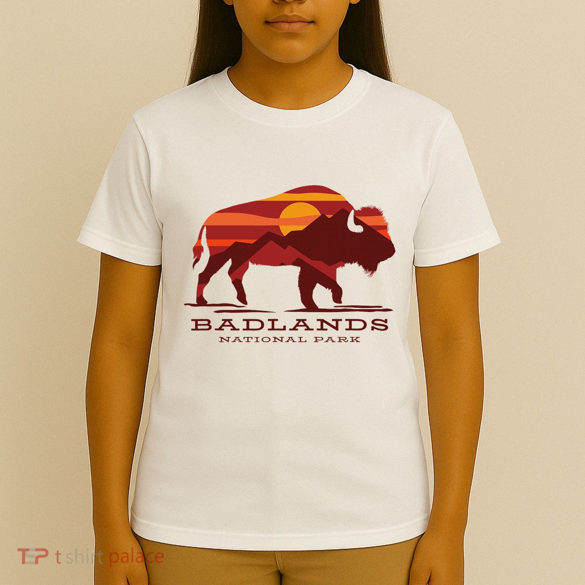 Badlands National Park South Dakota Buffalo Bison Sunset T-Shirt