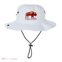 Badlands National Park South Dakota Buffalo Bison Sunset Bucket Hat thumb 0