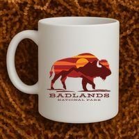 Badlands National Park South Dakota Buffalo Bison Sunset Coffee Mug thumb 2
