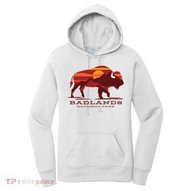 Badlands National Park South Dakota Buffalo Bison Sunset Women's Hoodie