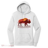 Badlands National Park South Dakota Buffalo Bison Sunset Women's Hoodie thumb 0