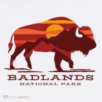 Badlands National Park South Dakota Buffalo Bison Sunset Women's Hoodie thumb 2