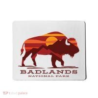 Badlands National Park South Dakota Buffalo Bison Sunset Mousepad thumb 0