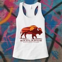 Badlands National Park South Dakota Buffalo Bison Sunset Women's Tank Top thumb 3