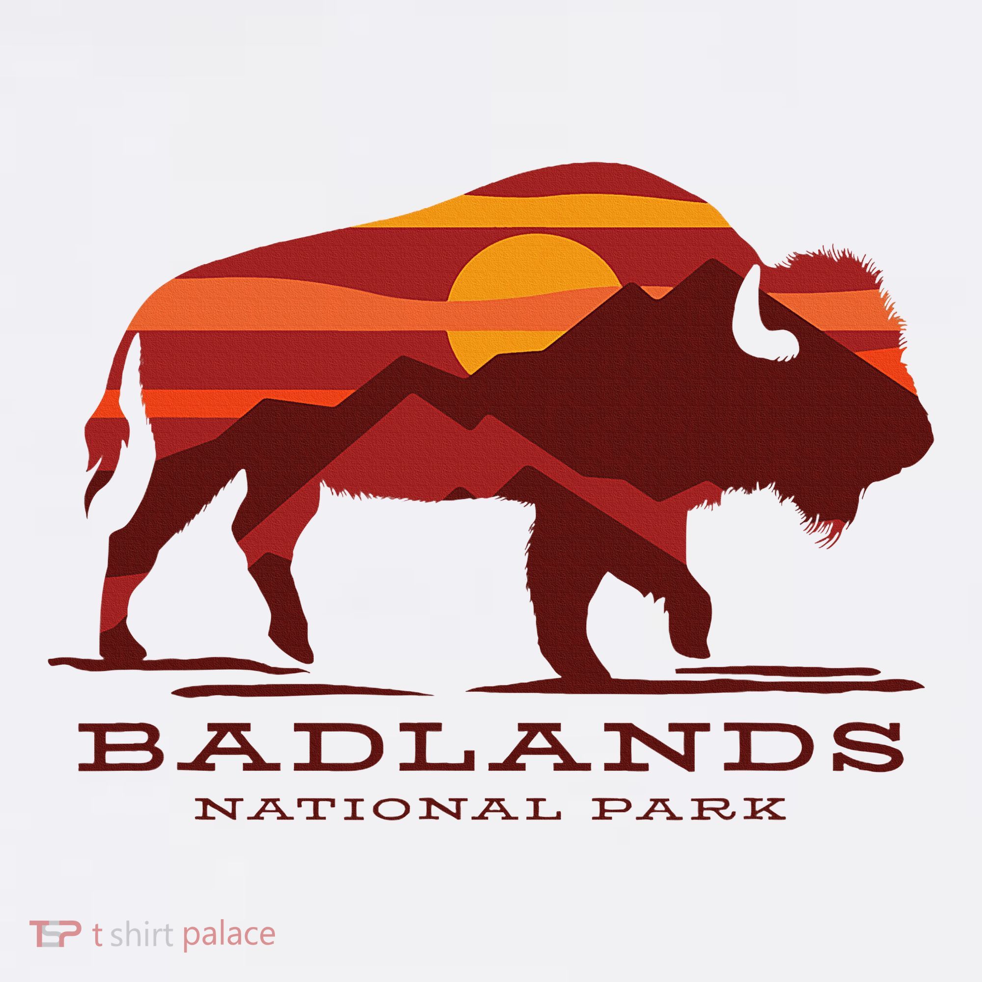 Badlands National Park South Dakota Buffalo Bison Sunset Baby Bodysuit