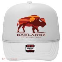 Badlands National Park South Dakota Buffalo Bison Sunset Hat thumb 0