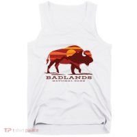Badlands National Park South Dakota Buffalo Bison Sunset Tank Top thumb 0