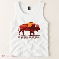 Badlands National Park South Dakota Buffalo Bison Sunset Tank Top thumb 2