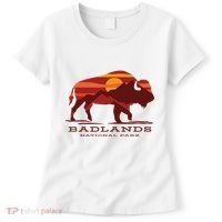 Badlands National Park South Dakota Buffalo Bison Sunset Women's T-Shirt thumb 0