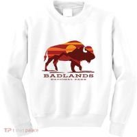 Badlands National Park South Dakota Buffalo Bison Sunset Kids Sweatshirt thumb 0